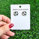 Shop Glitter Soccer Ball Studs- at Ruby Joy Boutique, a Women's Clothing Store in Pickerington, Ohio