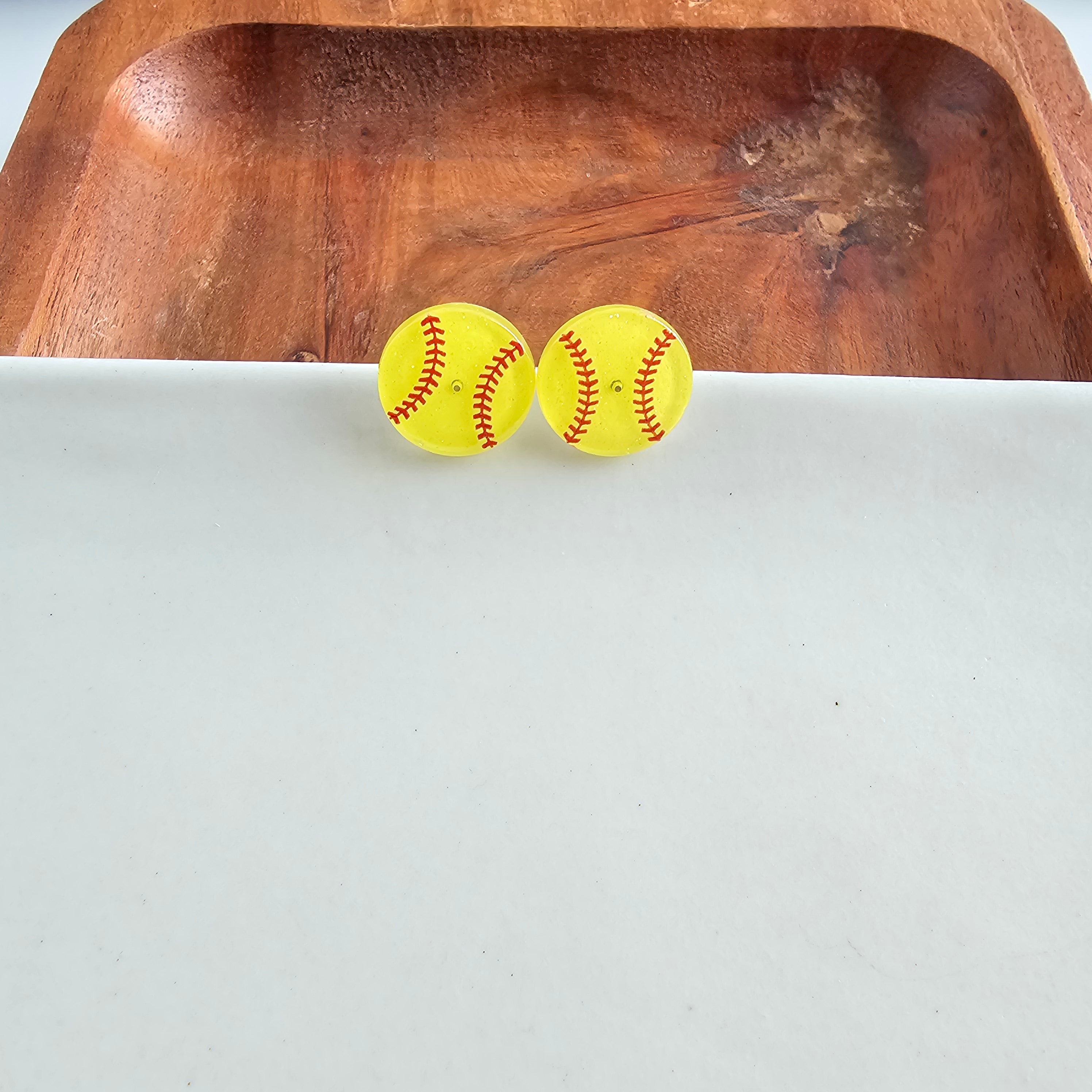 Shop Glitter Softball Studs- at Ruby Joy Boutique, a Women's Clothing Store in Pickerington, Ohio