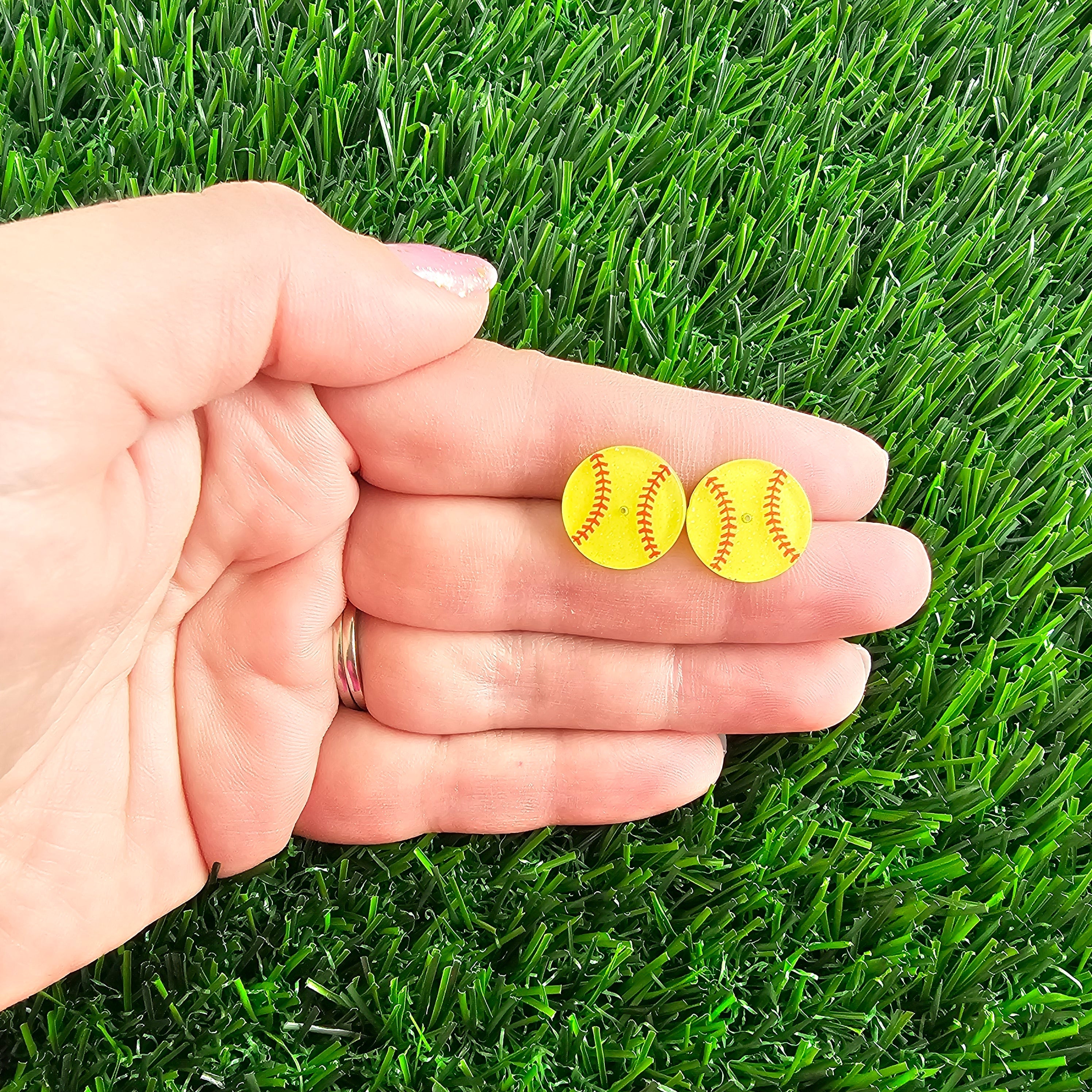 Shop Glitter Softball Studs- at Ruby Joy Boutique, a Women's Clothing Store in Pickerington, Ohio