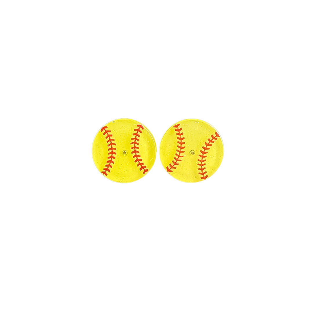 Shop Glitter Softball Studs- at Ruby Joy Boutique, a Women's Clothing Store in Pickerington, Ohio