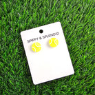 Shop Glitter Tennis Ball Studs- at Ruby Joy Boutique, a Women's Clothing Store in Pickerington, Ohio