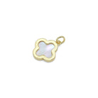 Shop Gold and Mother of Pearl Quatrefoil Charm- at Ruby Joy Boutique, a Women's Clothing Store in Pickerington, Ohio