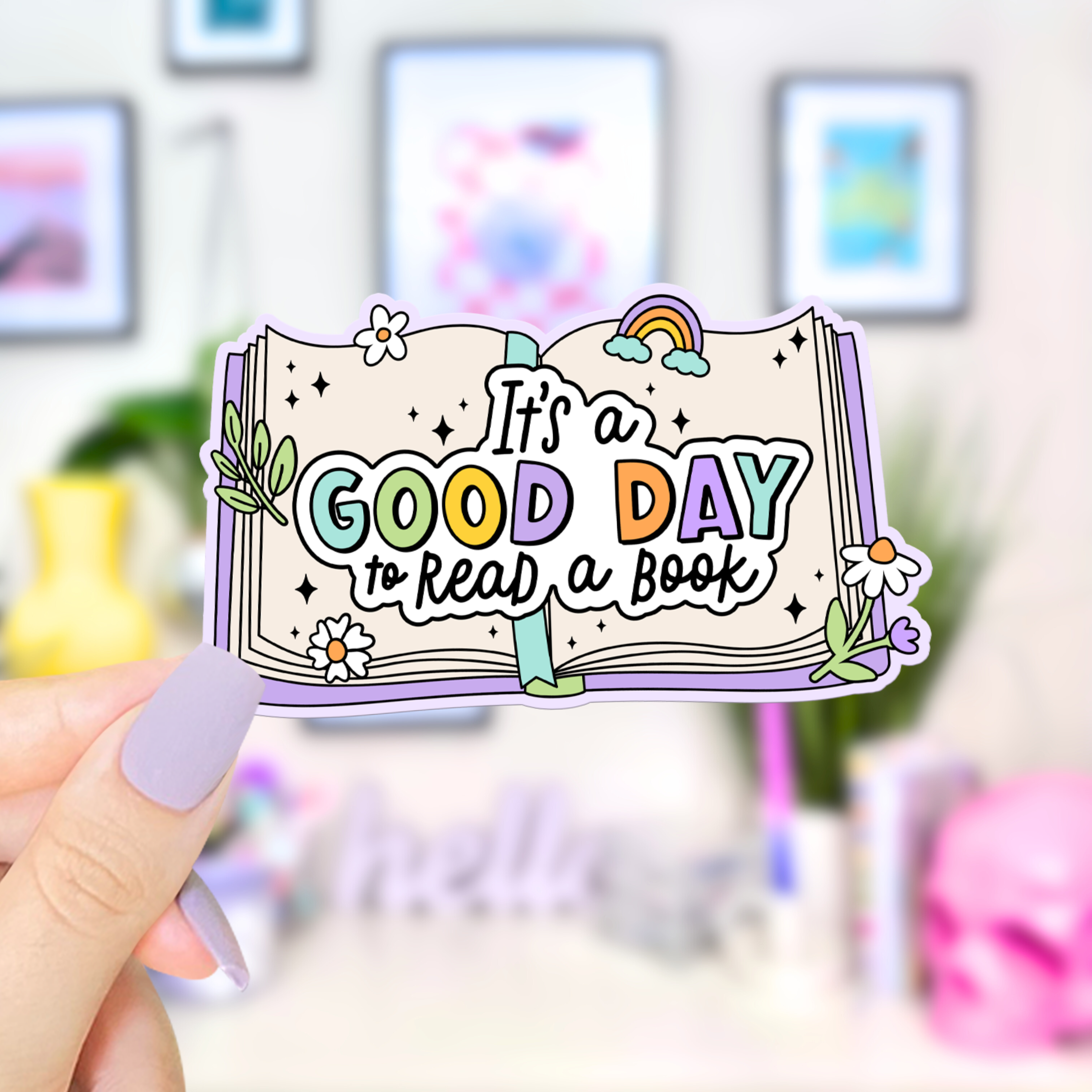 Shop Good Day To Read A Book - Waterproof Vinyl Sticker-Stickers at Ruby Joy Boutique, a Women's Clothing Store in Pickerington, Ohio