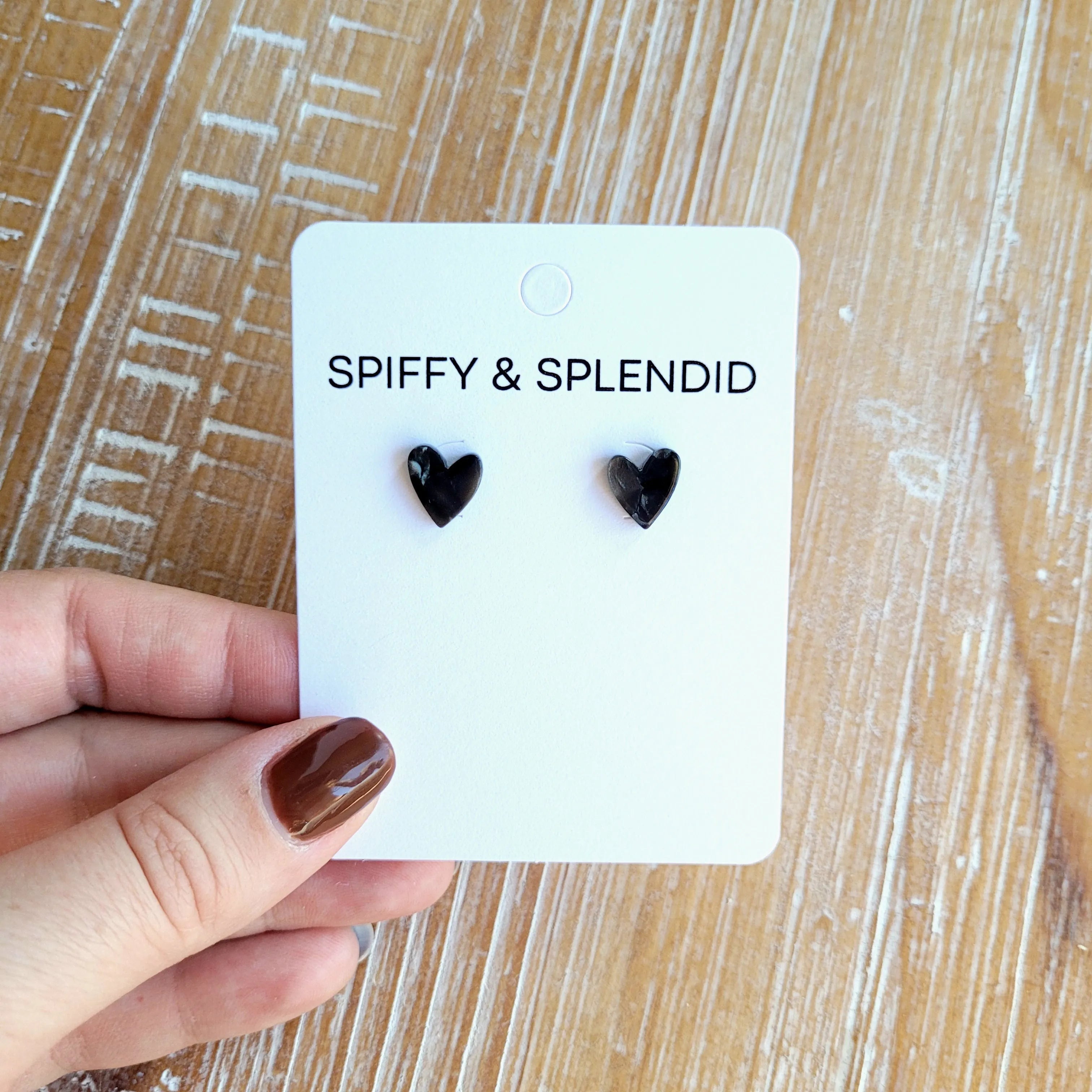 Shop Hand Drawn Heart Studs - Black- at Ruby Joy Boutique, a Women's Clothing Store in Pickerington, Ohio
