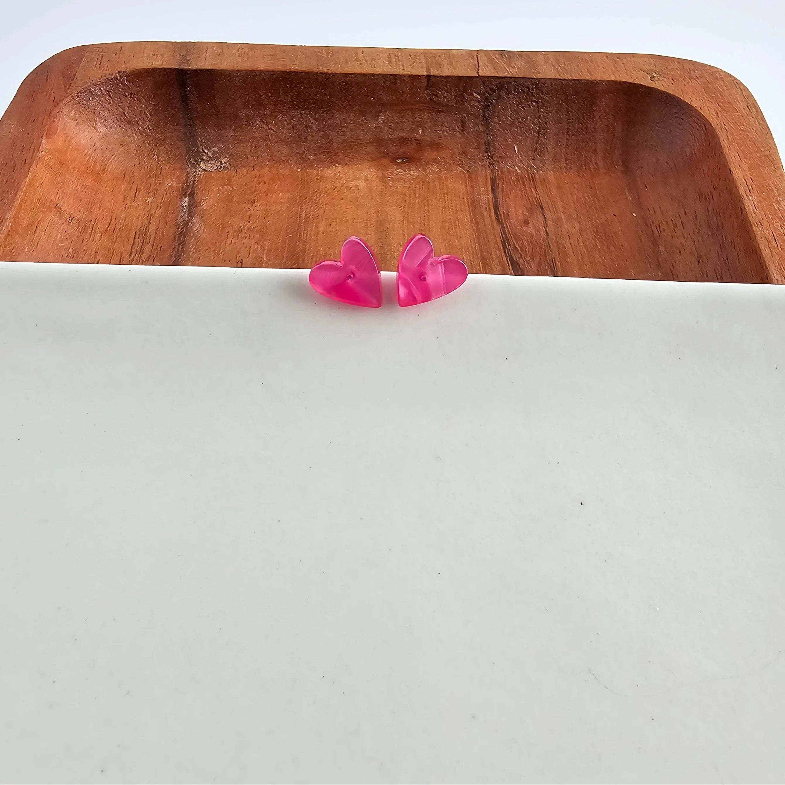 Shop Hand Drawn Heart Studs - Hot Pink- at Ruby Joy Boutique, a Women's Clothing Store in Pickerington, Ohio