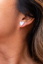 Shop Hand Drawn Heart Studs - Lavender Purple- at Ruby Joy Boutique, a Women's Clothing Store in Pickerington, Ohio