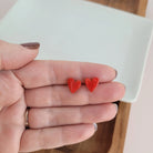 Shop Hand Drawn Heart Studs- Red- at Ruby Joy Boutique, a Women's Clothing Store in Pickerington, Ohio
