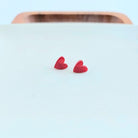 Shop Hand Drawn Heart Studs- Red- at Ruby Joy Boutique, a Women's Clothing Store in Pickerington, Ohio