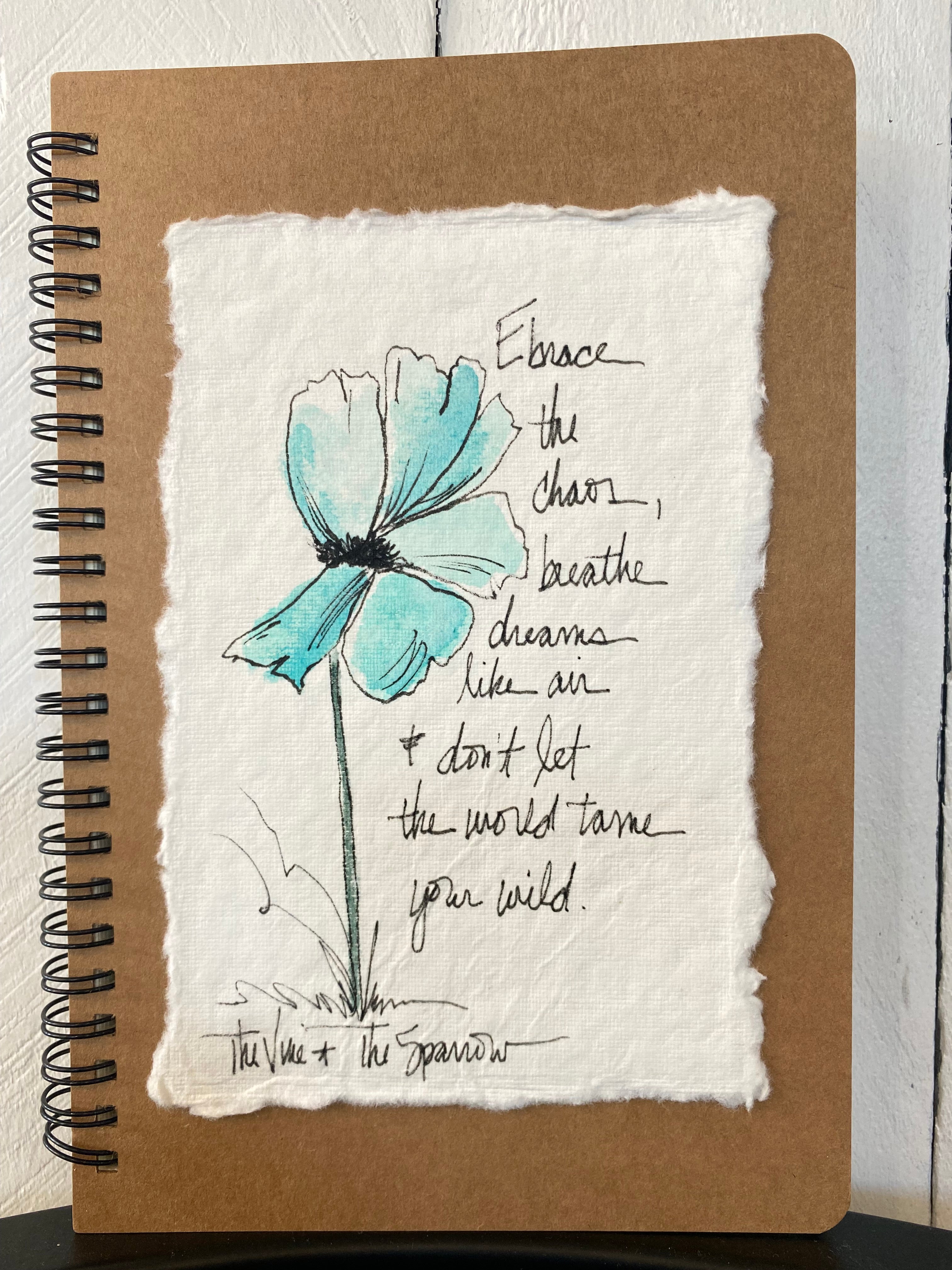 Shop Hand-Painted Watercolor Journal | Spiral Notebook-Don't Let The World Tame Your Wild at Ruby Joy Boutique, a Women's Clothing Store in Pickerington, Ohio