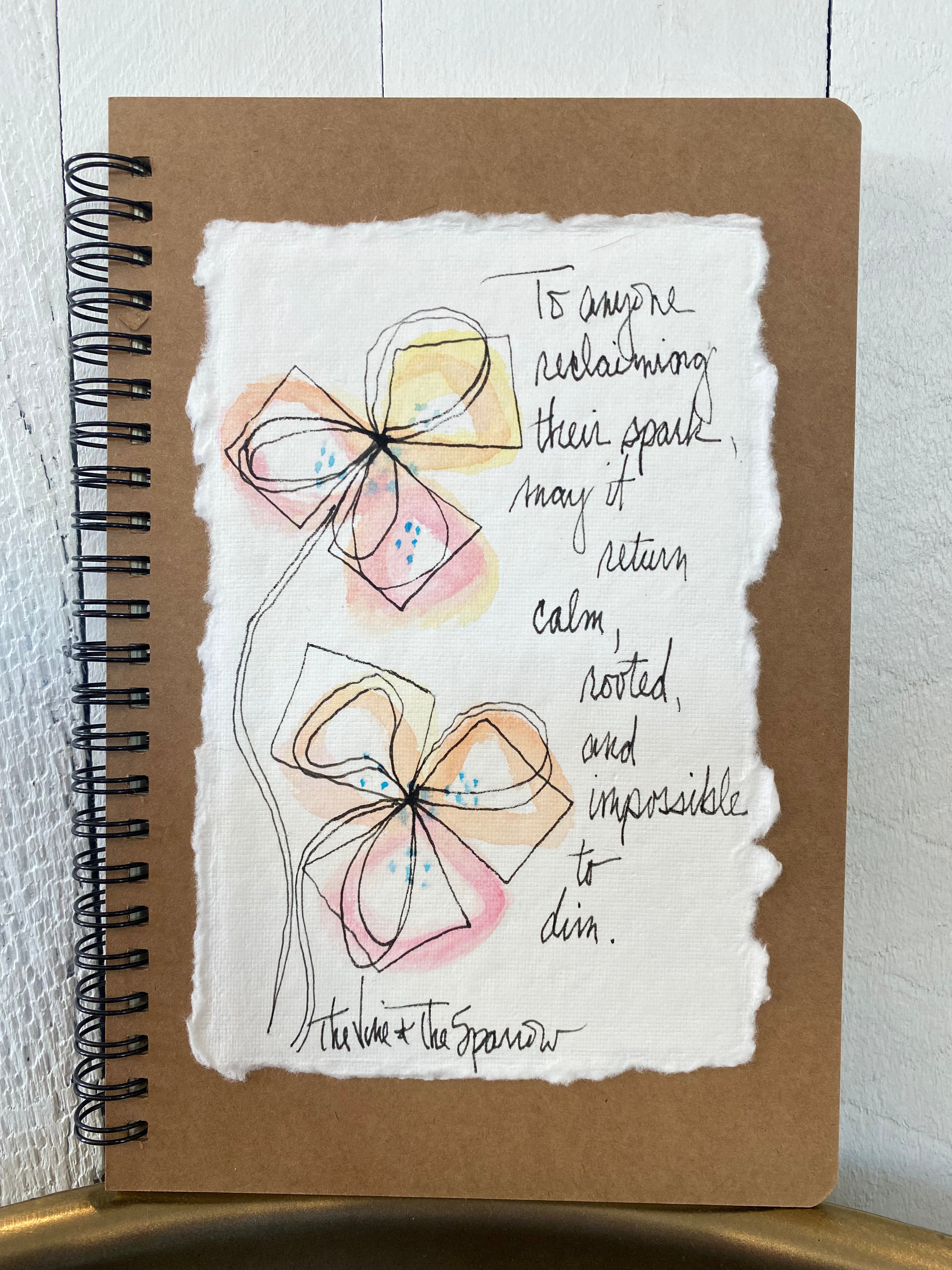 Shop Hand-Painted Watercolor Journal | Spiral Notebook-Reclaiming Your Spark at Ruby Joy Boutique, a Women's Clothing Store in Pickerington, Ohio