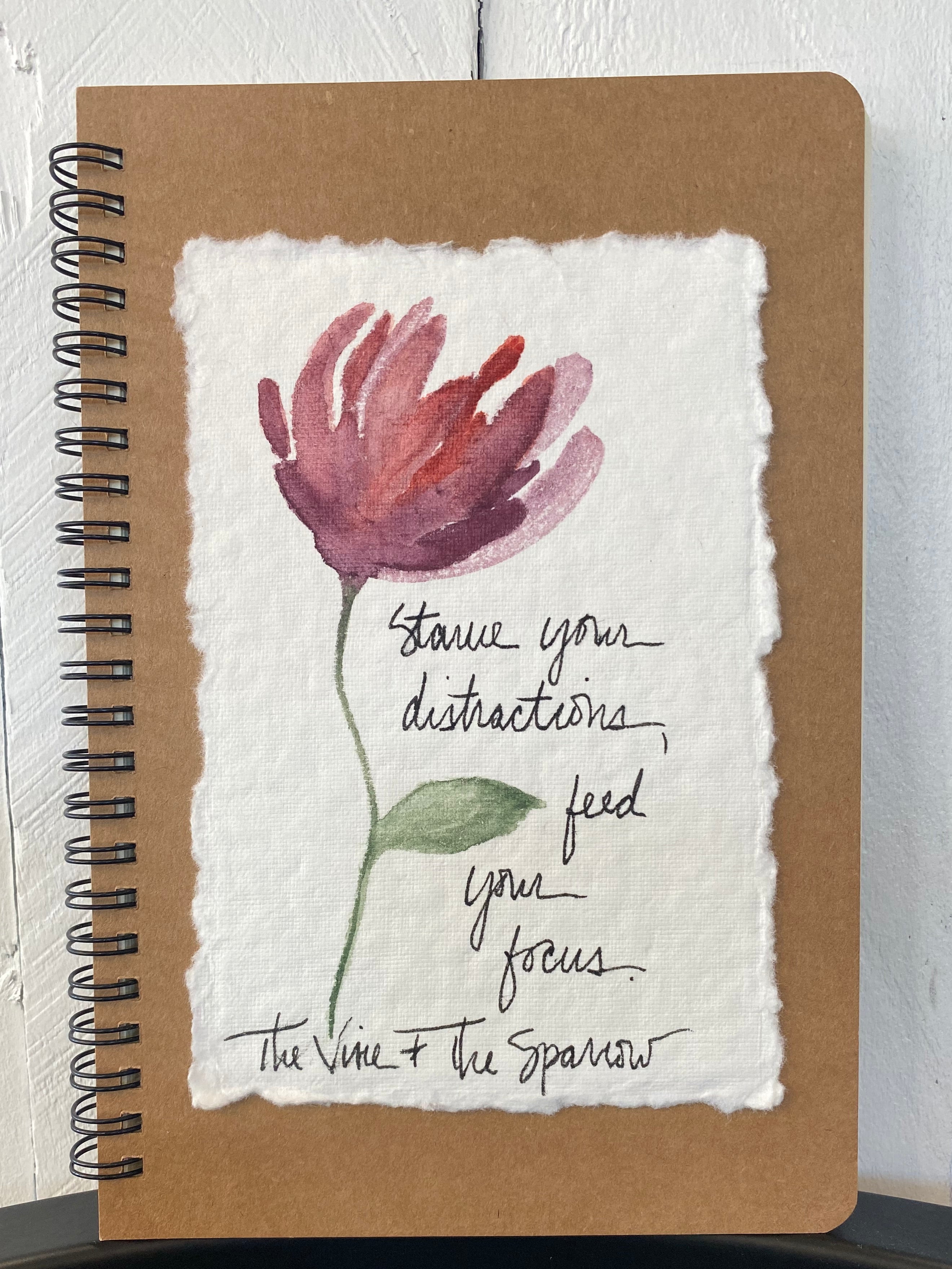 Shop Hand-Painted Watercolor Journal | Spiral Notebook-Feed Your Focus at Ruby Joy Boutique, a Women's Clothing Store in Pickerington, Ohio