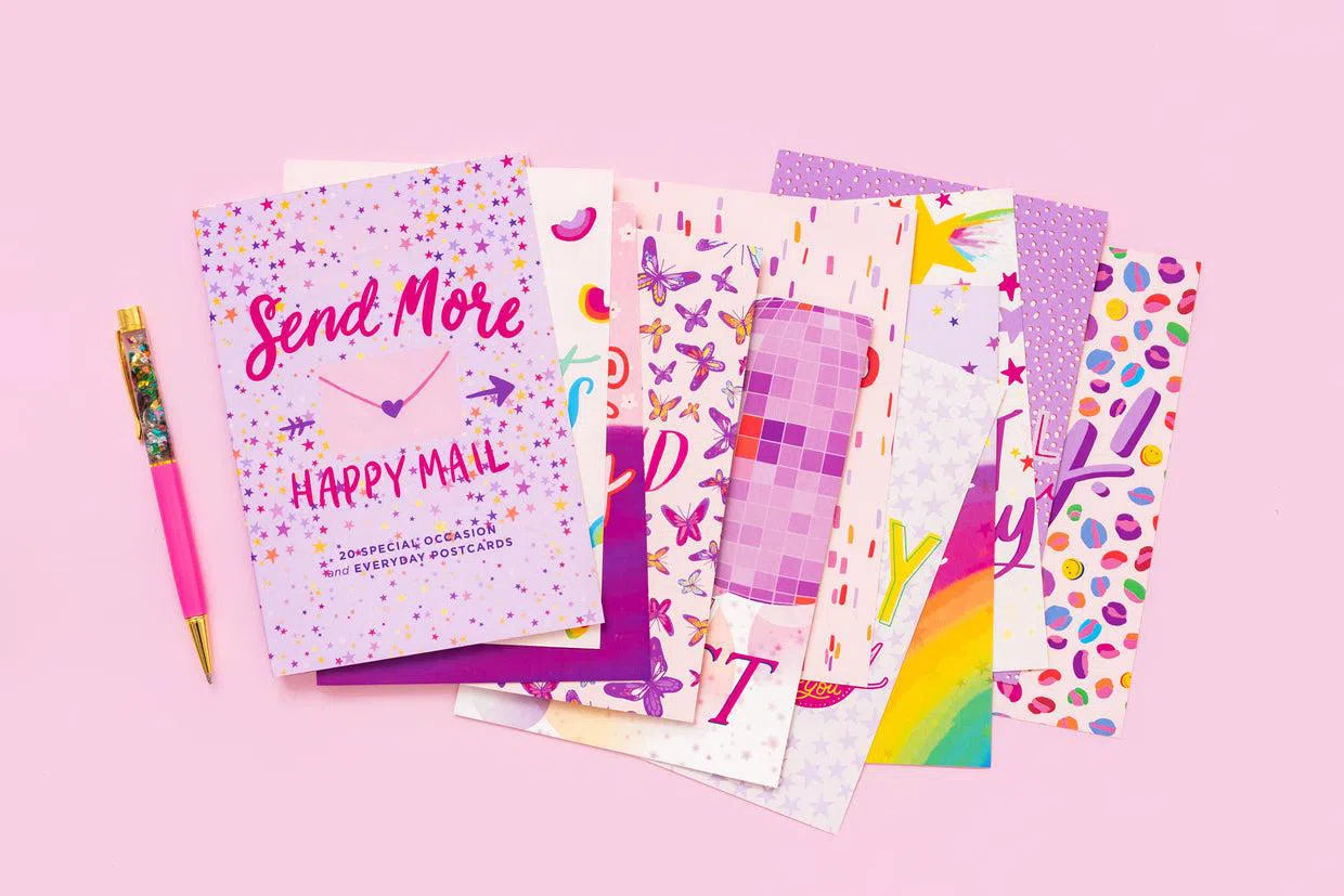 Shop Happy Mail Postcard Book-Stationary at Ruby Joy Boutique, a Women's Clothing Store in Pickerington, Ohio