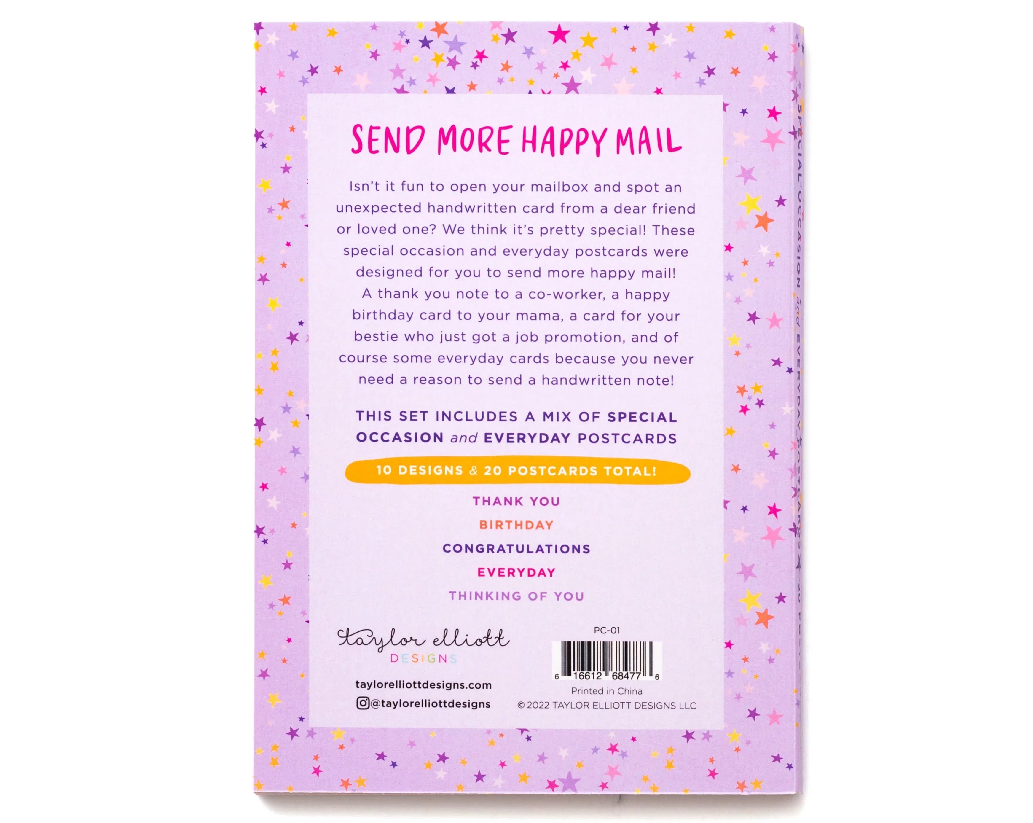 Shop Happy Mail Postcard Book-Stationary at Ruby Joy Boutique, a Women's Clothing Store in Pickerington, Ohio
