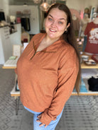 Shop Harvest Quarter Zip Pullover- at Ruby Joy Boutique, a Women's Clothing Store in Pickerington, Ohio