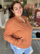 Shop Harvest Quarter Zip Pullover- at Ruby Joy Boutique, a Women's Clothing Store in Pickerington, Ohio