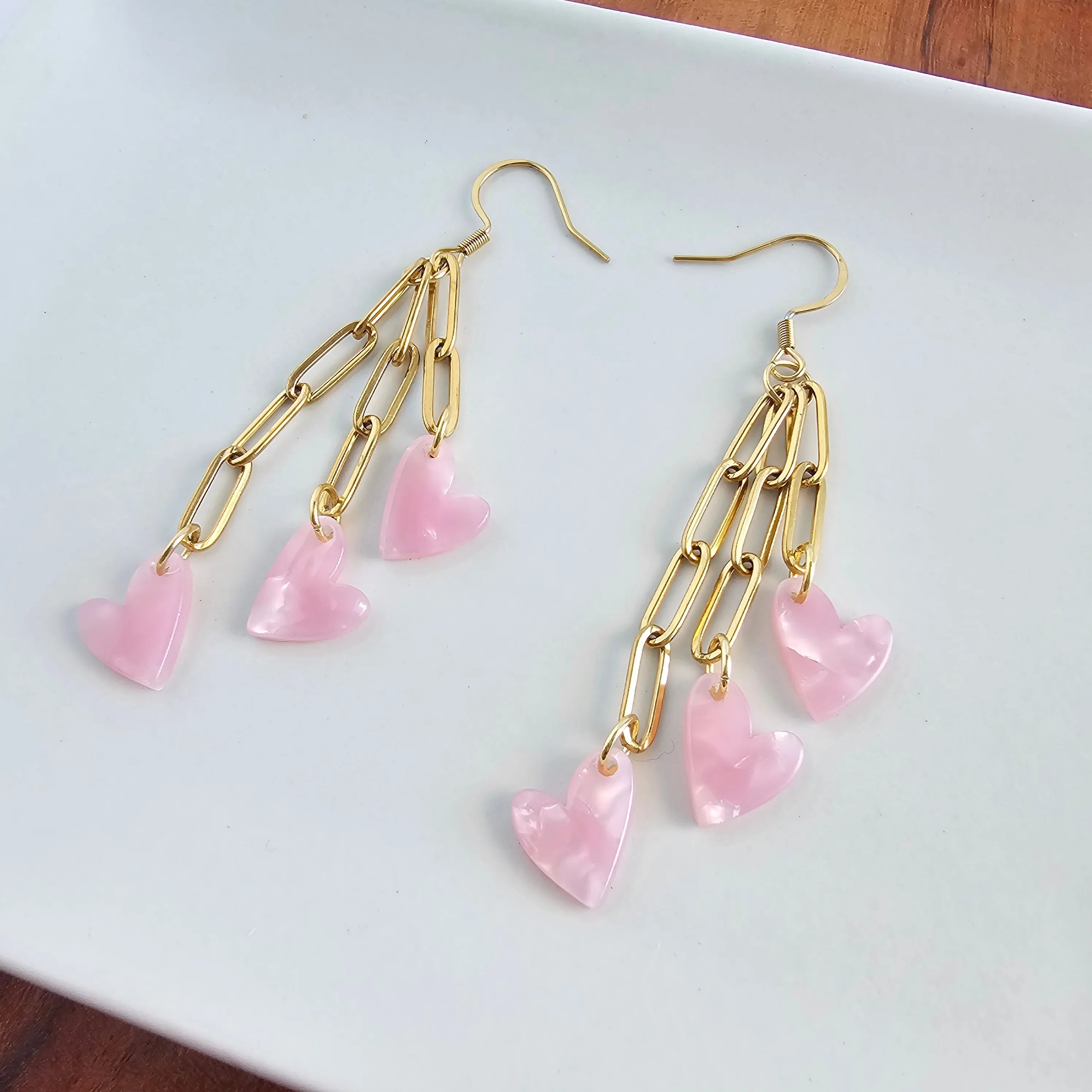 Shop Heartstring Earrings - Pink- at Ruby Joy Boutique, a Women's Clothing Store in Pickerington, Ohio