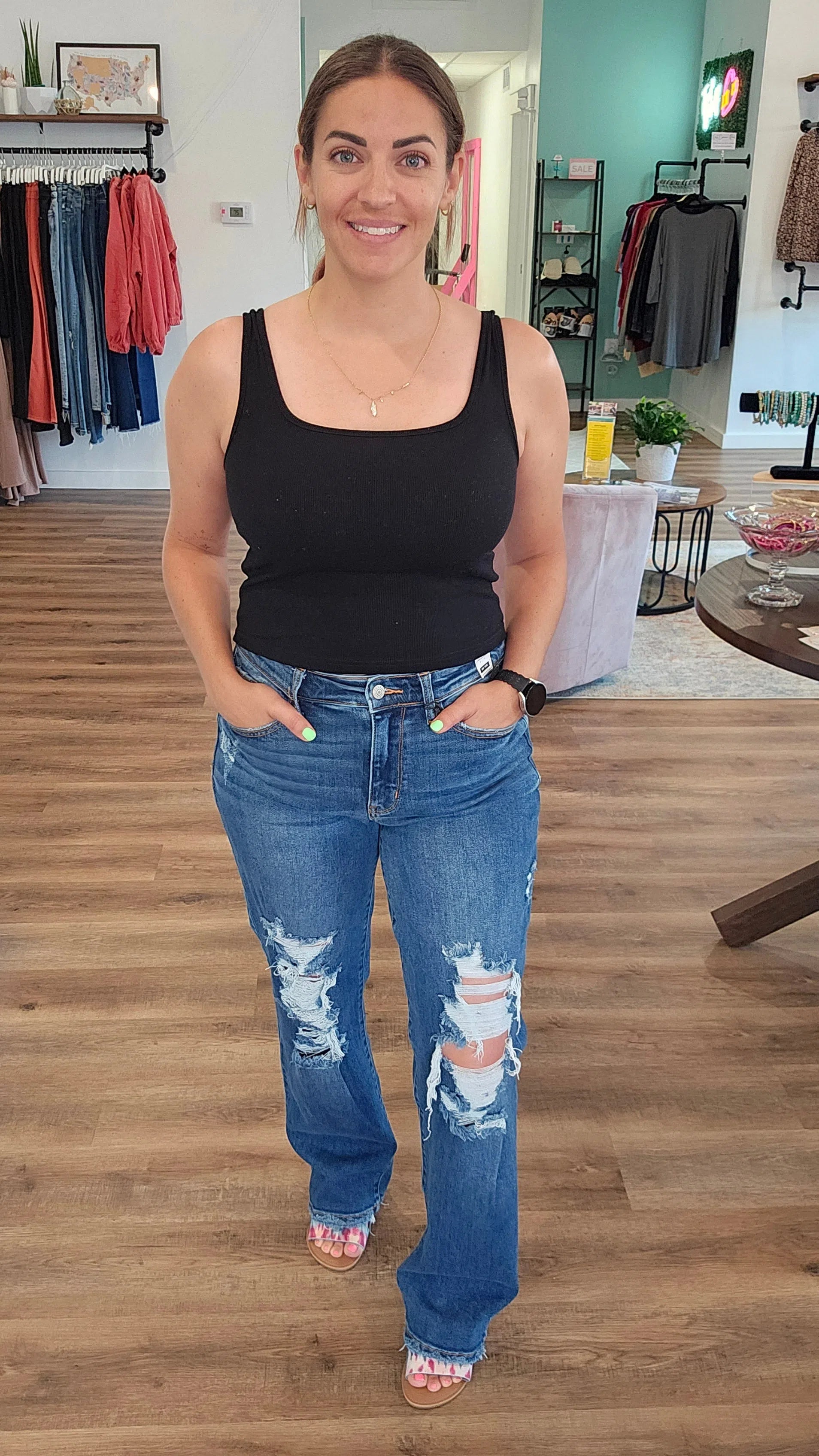 Shop High Rise Dad Jeans | Judy Blue-Jeans at Ruby Joy Boutique, a Women's Clothing Store in Pickerington, Ohio