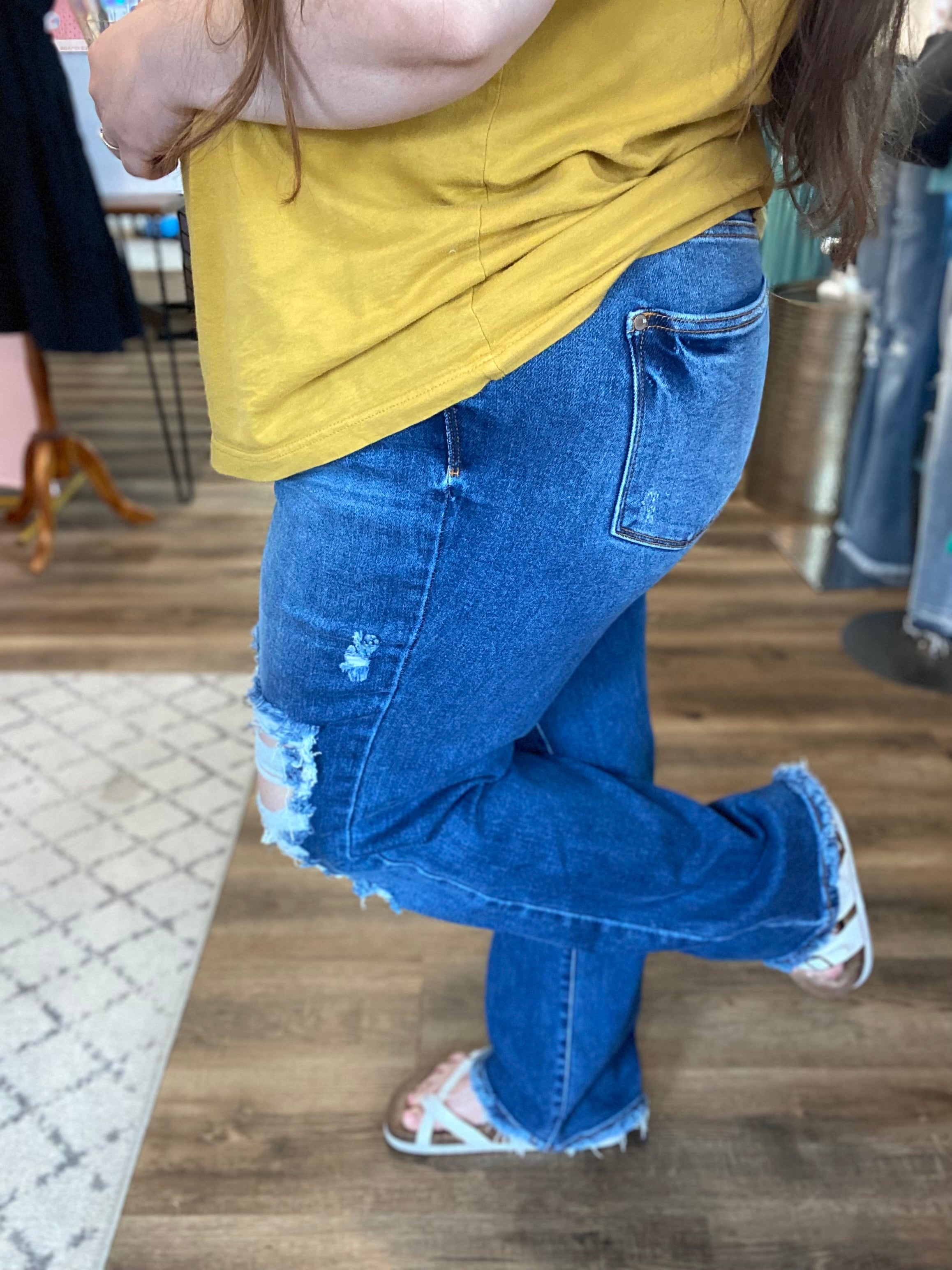 Shop High Rise Dad Jeans | Judy Blue-Jeans at Ruby Joy Boutique, a Women's Clothing Store in Pickerington, Ohio