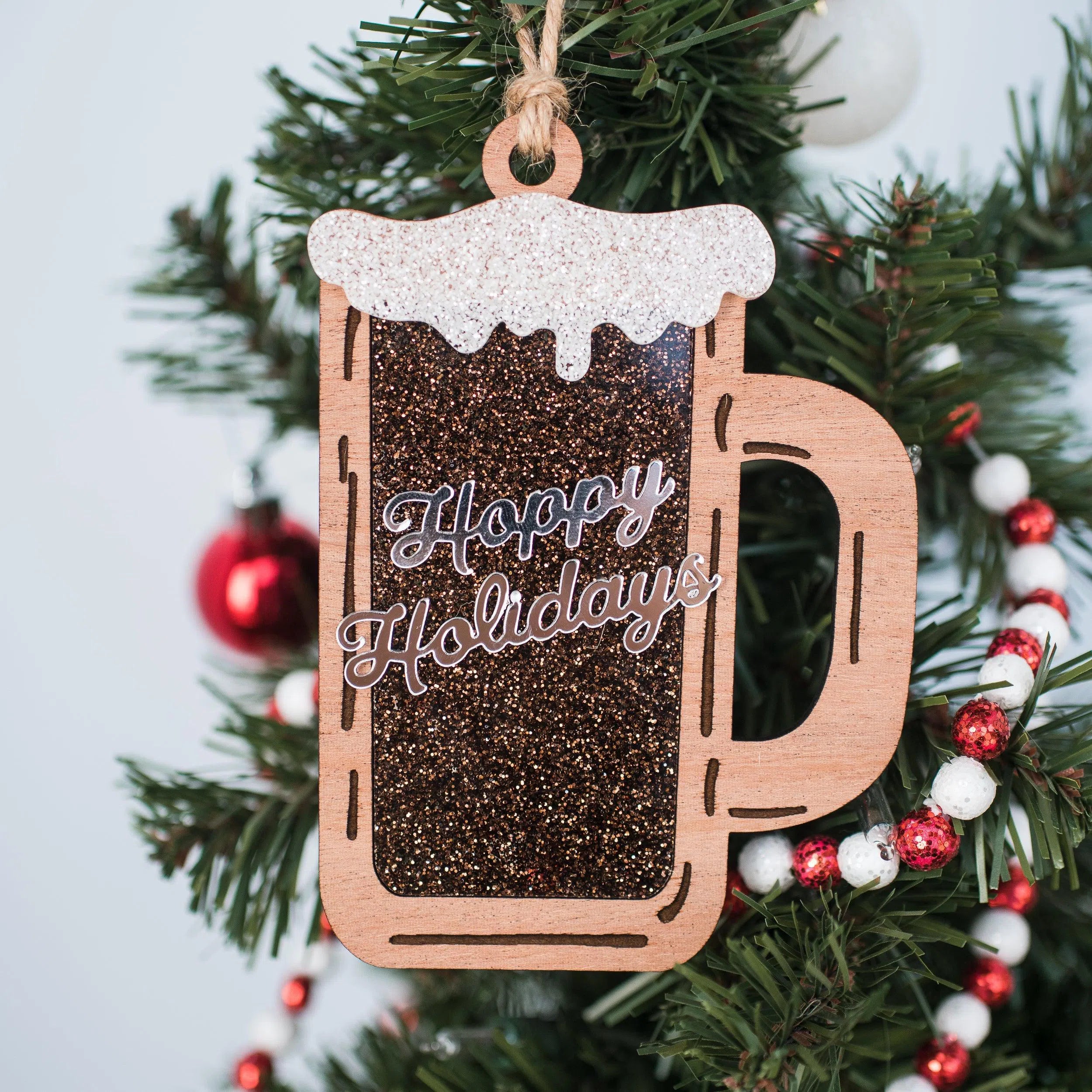 Shop Hoppy Holidays Beer Ornament - 2 Varieties-Holiday Ornaments at Ruby Joy Boutique, a Women's Clothing Store in Pickerington, Ohio