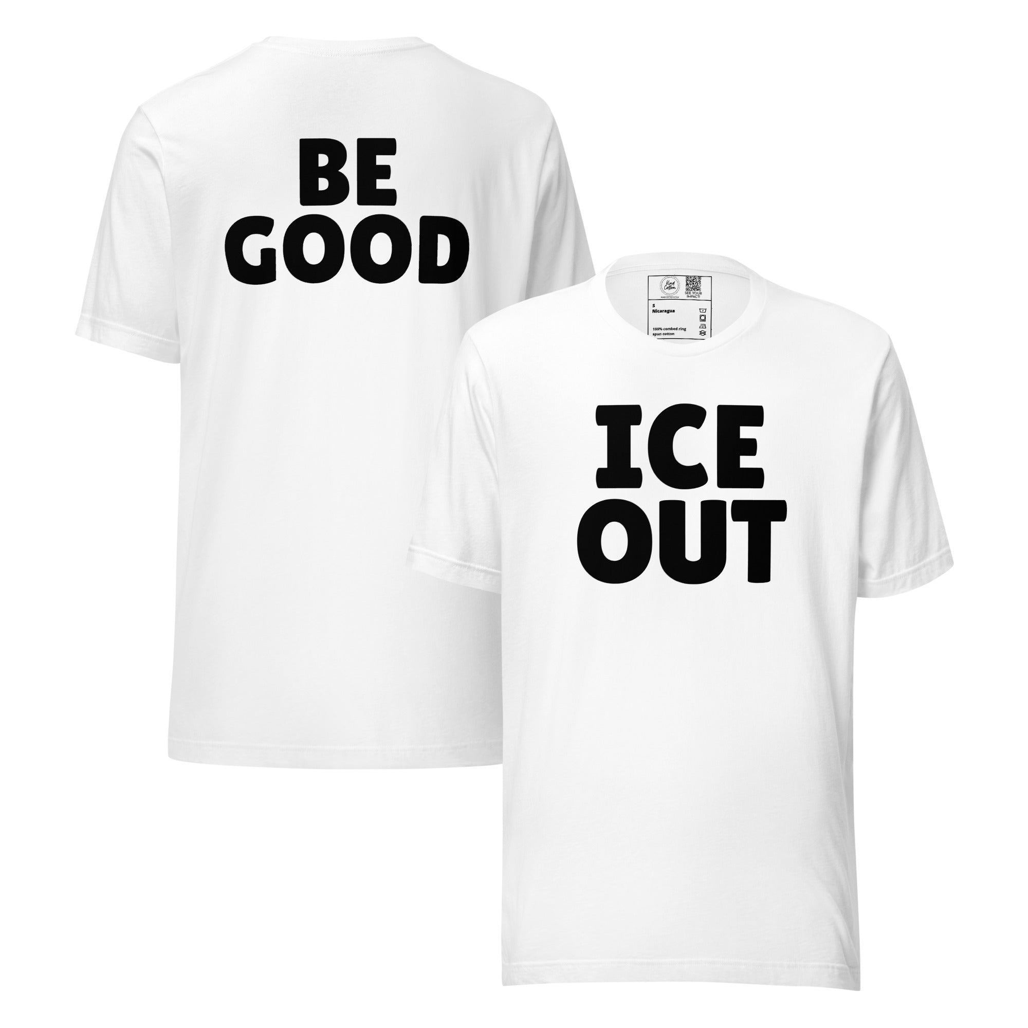 Shop Ice Out, Be Good Classic Tee | Kind Cotton-White at Ruby Joy Boutique, a Women's Clothing Store in Pickerington, Ohio