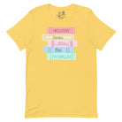 Shop Inclusive Books Stack Classic Tee-Yellow at Ruby Joy Boutique, a Women's Clothing Store in Pickerington, Ohio