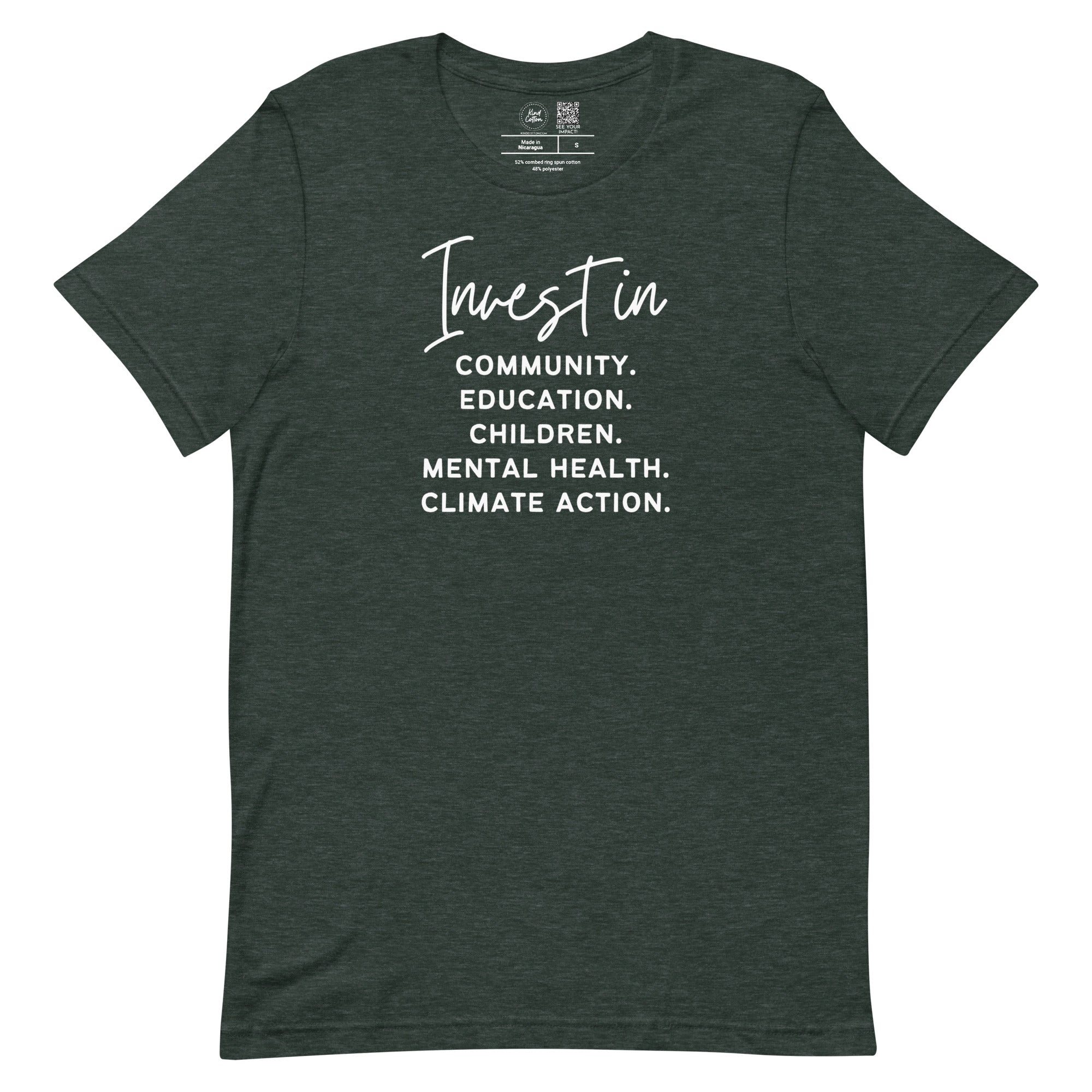 Shop Invest in... Classic Tee | Kind Cotton-Forest at Ruby Joy Boutique, a Women's Clothing Store in Pickerington, Ohio