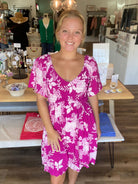 Shop Island Escape Smocked Dress with Pockets - Reversible- at Ruby Joy Boutique, a Women's Clothing Store in Pickerington, Ohio