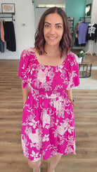 Shop Island Escape Smocked Dress with Pockets - Reversible- at Ruby Joy Boutique, a Women's Clothing Store in Pickerington, Ohio