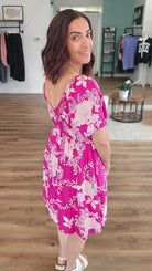 Shop Island Escape Smocked Dress with Pockets - Reversible- at Ruby Joy Boutique, a Women's Clothing Store in Pickerington, Ohio