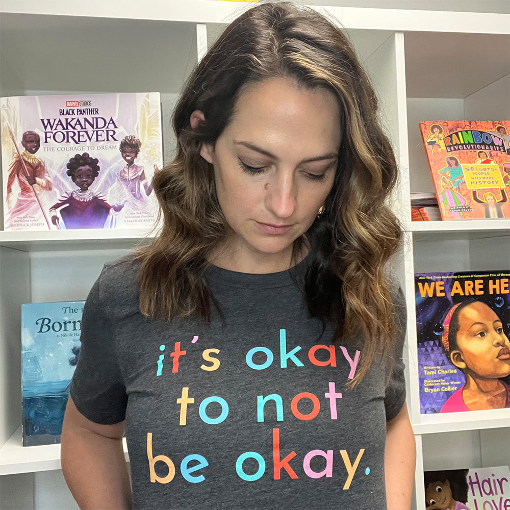 Shop It's Okay Classic Tee | Kind Cotton- at Ruby Joy Boutique, a Women's Clothing Store in Pickerington, Ohio