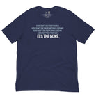 Shop It's The Guns Classic Tee | Kind Cotton-Navy at Ruby Joy Boutique, a Women's Clothing Store in Pickerington, Ohio