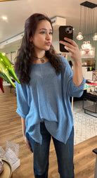 Shop It's a Breeze Knit Top-Shirts & Tops at Ruby Joy Boutique, a Women's Clothing Store in Pickerington, Ohio