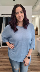 Shop It's a Breeze Knit Top-Shirts & Tops at Ruby Joy Boutique, a Women's Clothing Store in Pickerington, Ohio