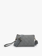 Shop Izzy Quilted Crossbody with Canvas Strap-Purse at Ruby Joy Boutique, a Women's Clothing Store in Pickerington, Ohio