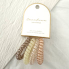 Shop Jelly Hair Coils - Set of 4-Neutrals at Ruby Joy Boutique, a Women's Clothing Store in Pickerington, Ohio
