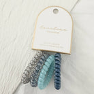 Shop Jelly Hair Coils - Set of 4-Blue at Ruby Joy Boutique, a Women's Clothing Store in Pickerington, Ohio