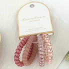 Shop Jelly Hair Coils - Set of 4-Pink Floral at Ruby Joy Boutique, a Women's Clothing Store in Pickerington, Ohio