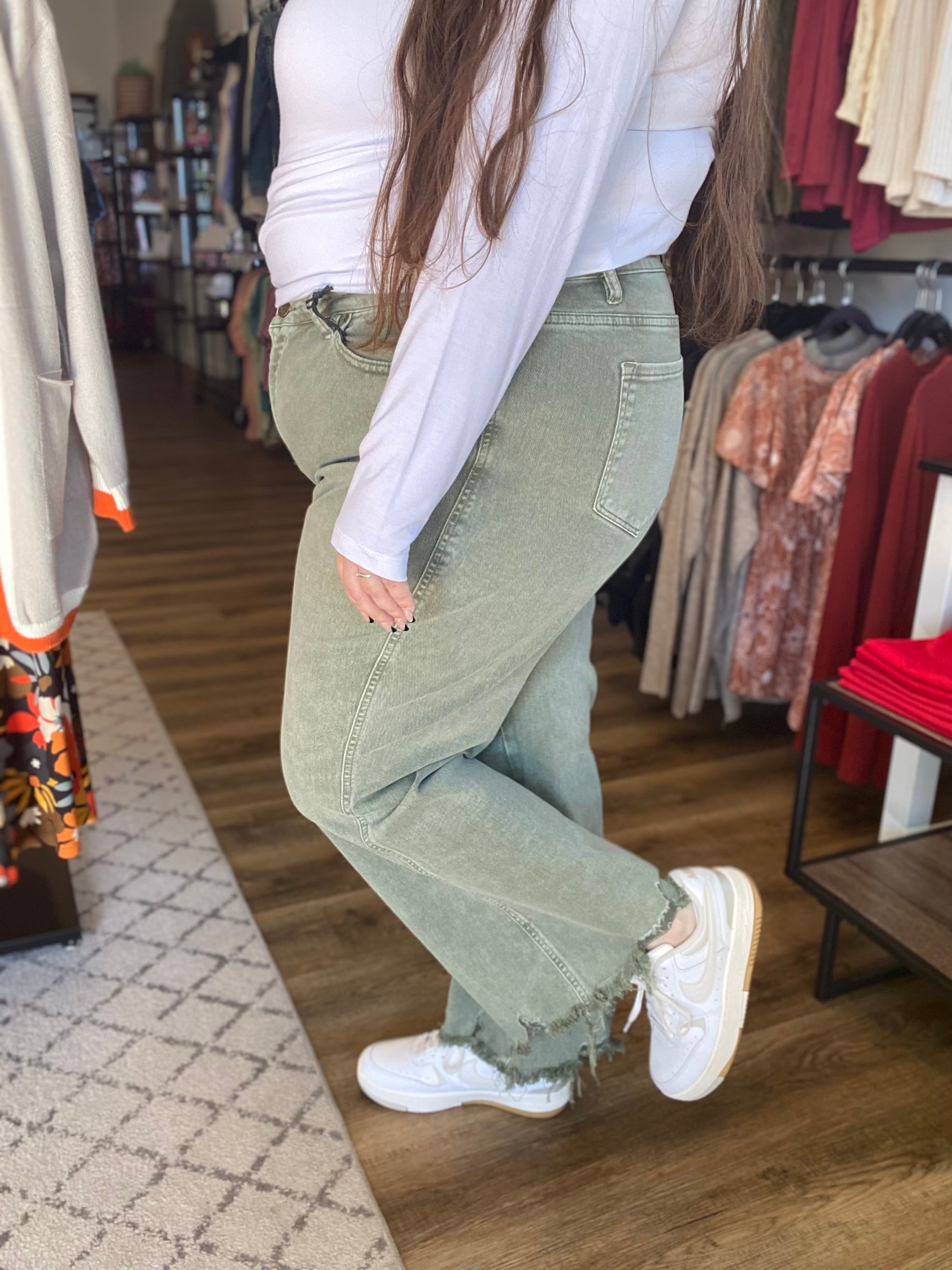 Shop Jessi Flare Crop Jeans | Mica Denim-Denim at Ruby Joy Boutique, a Women's Clothing Store in Pickerington, Ohio