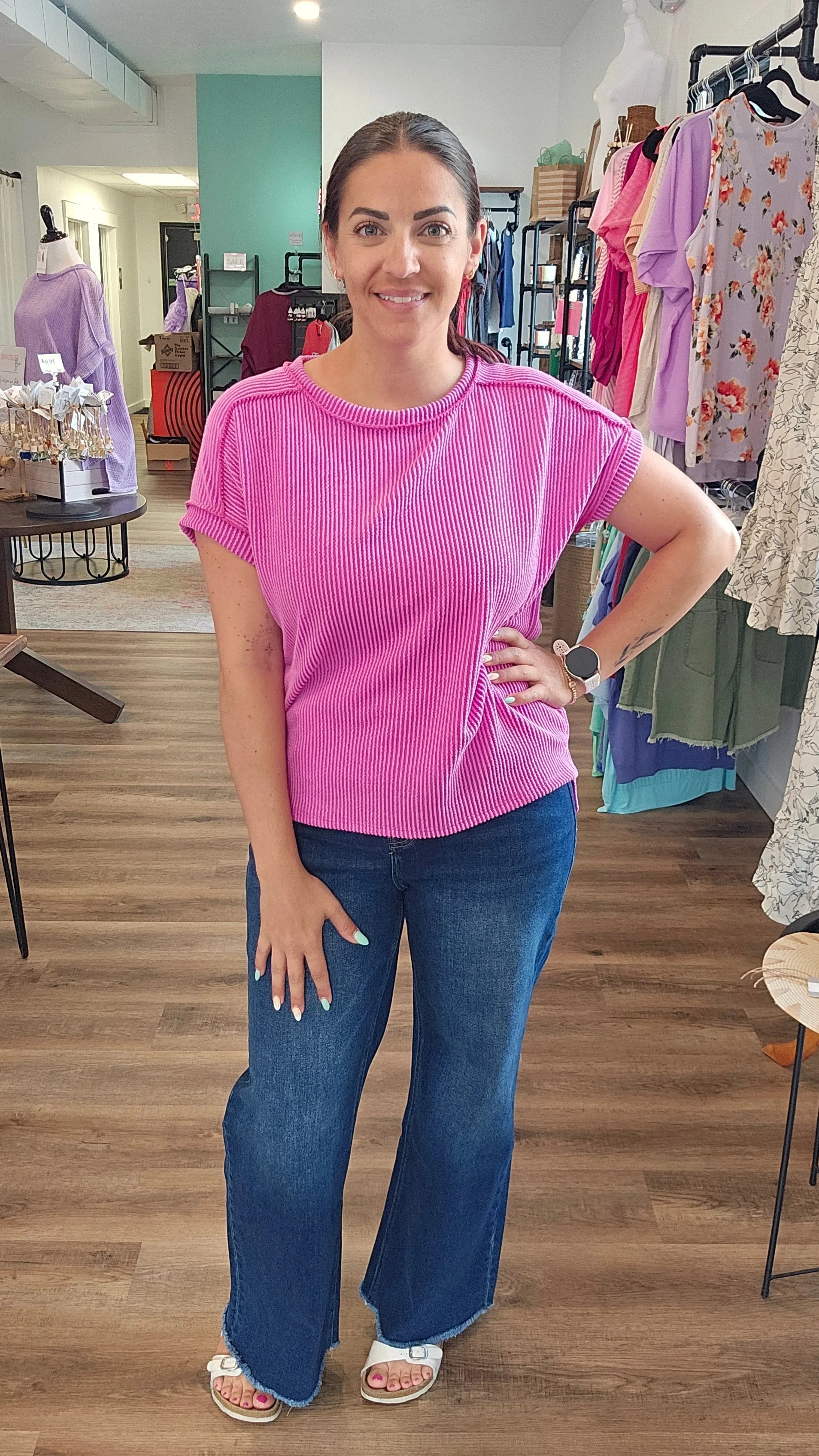 Shop Juna Super High-Rise Wide Leg Jeans | Mica Denim- at Ruby Joy Boutique, a Women's Clothing Store in Pickerington, Ohio