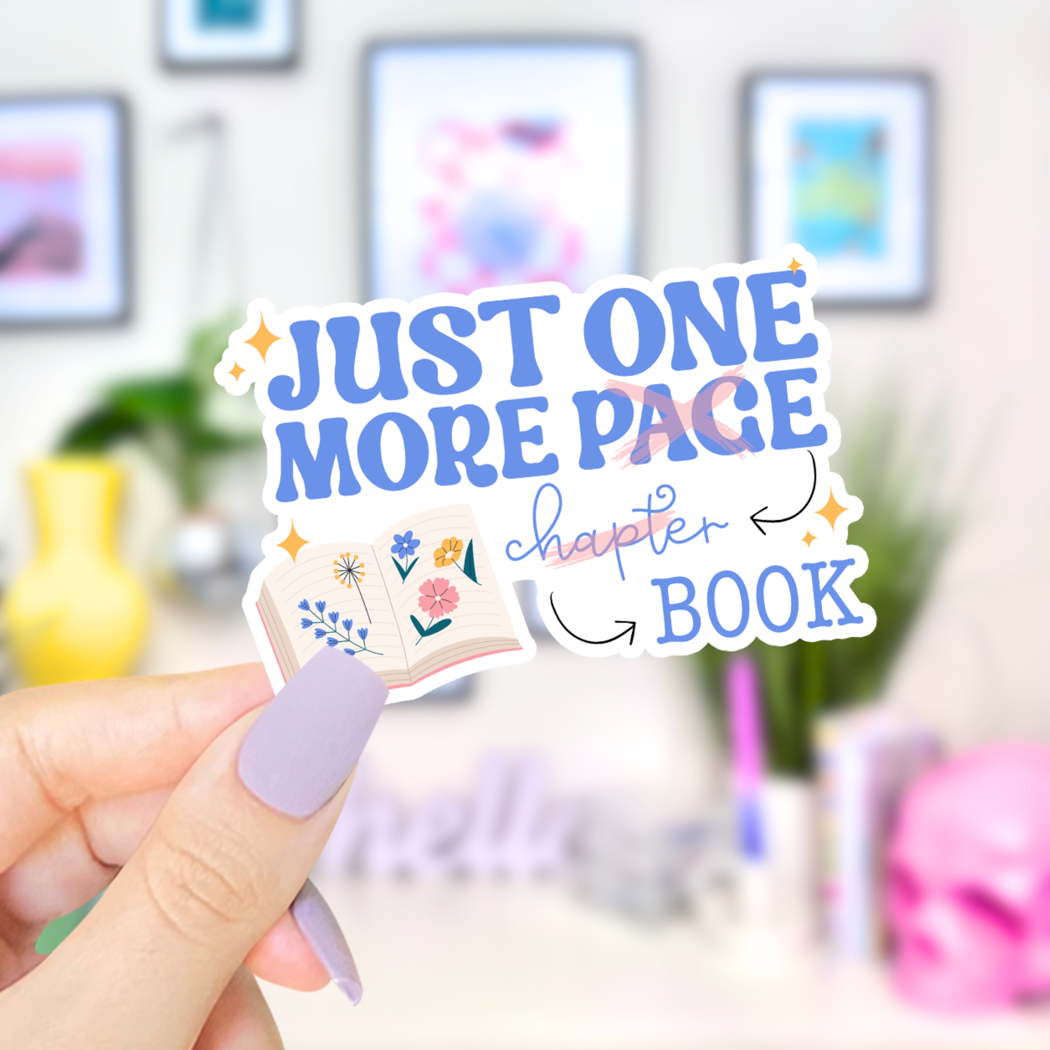 Shop Just One More Page - Waterproof Vinyl Sticker-Stickers at Ruby Joy Boutique, a Women's Clothing Store in Pickerington, Ohio