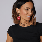 Shop Kansas City Football Jersey Earrings | Nickel & Suede- at Ruby Joy Boutique, a Women's Clothing Store in Pickerington, Ohio