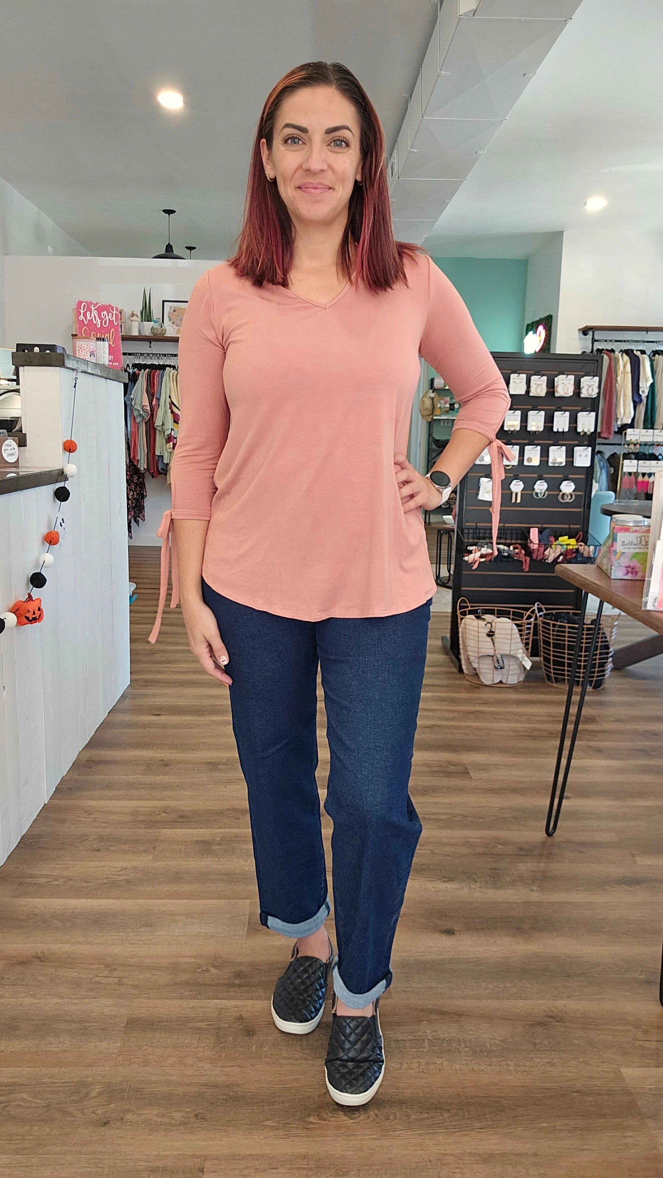 Shop Kelsie Mid-Rise Boyfriend Denim | Risen-Jeans at Ruby Joy Boutique, a Women's Clothing Store in Pickerington, Ohio