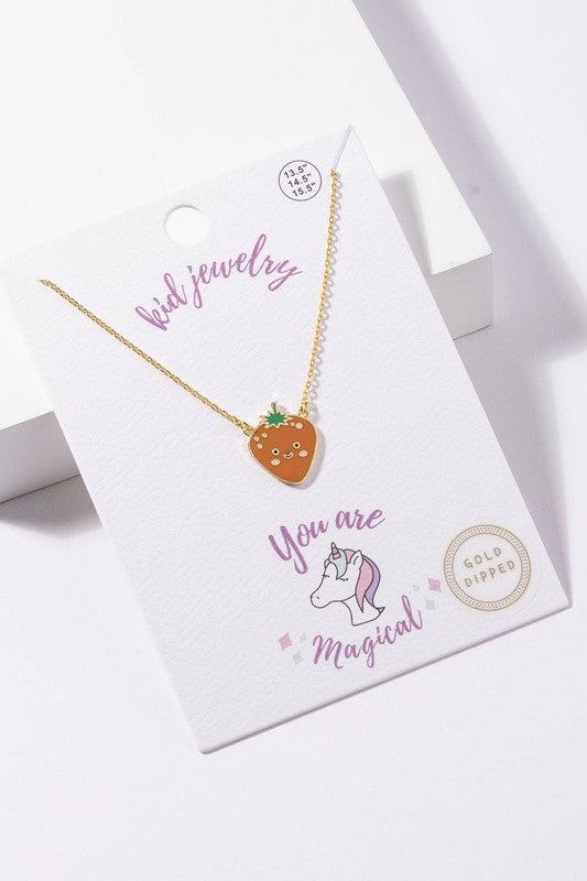 Shop Kids Enamel Charm Necklaces-Necklaces at Ruby Joy Boutique, a Women's Clothing Store in Pickerington, Ohio