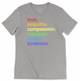 Shop 'Kindness Is' Pride Kids Tee | Kind Cotton-Grey at Ruby Joy Boutique, a Women's Clothing Store in Pickerington, Ohio
