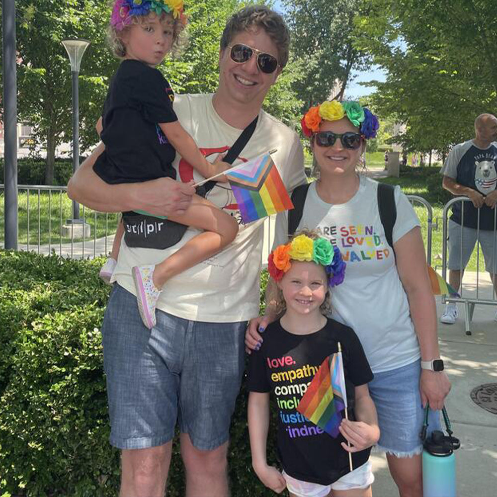 Shop 'Kindness Is' Pride Kids Tee | Kind Cotton- at Ruby Joy Boutique, a Women's Clothing Store in Pickerington, Ohio