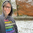 Shop 'Kindness Is' Pride Pullover Fleece | Kind Cotton- at Ruby Joy Boutique, a Women's Clothing Store in Pickerington, Ohio