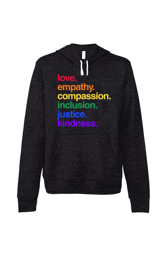 Shop 'Kindness Is' Pride Pullover Fleece | Kind Cotton- at Ruby Joy Boutique, a Women's Clothing Store in Pickerington, Ohio