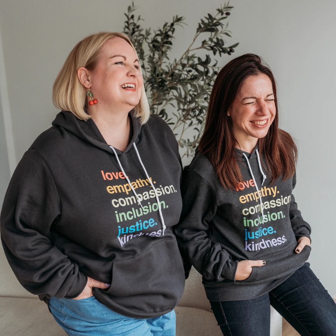Shop 'Kindness Is' Pride Pullover Fleece | Kind Cotton- at Ruby Joy Boutique, a Women's Clothing Store in Pickerington, Ohio