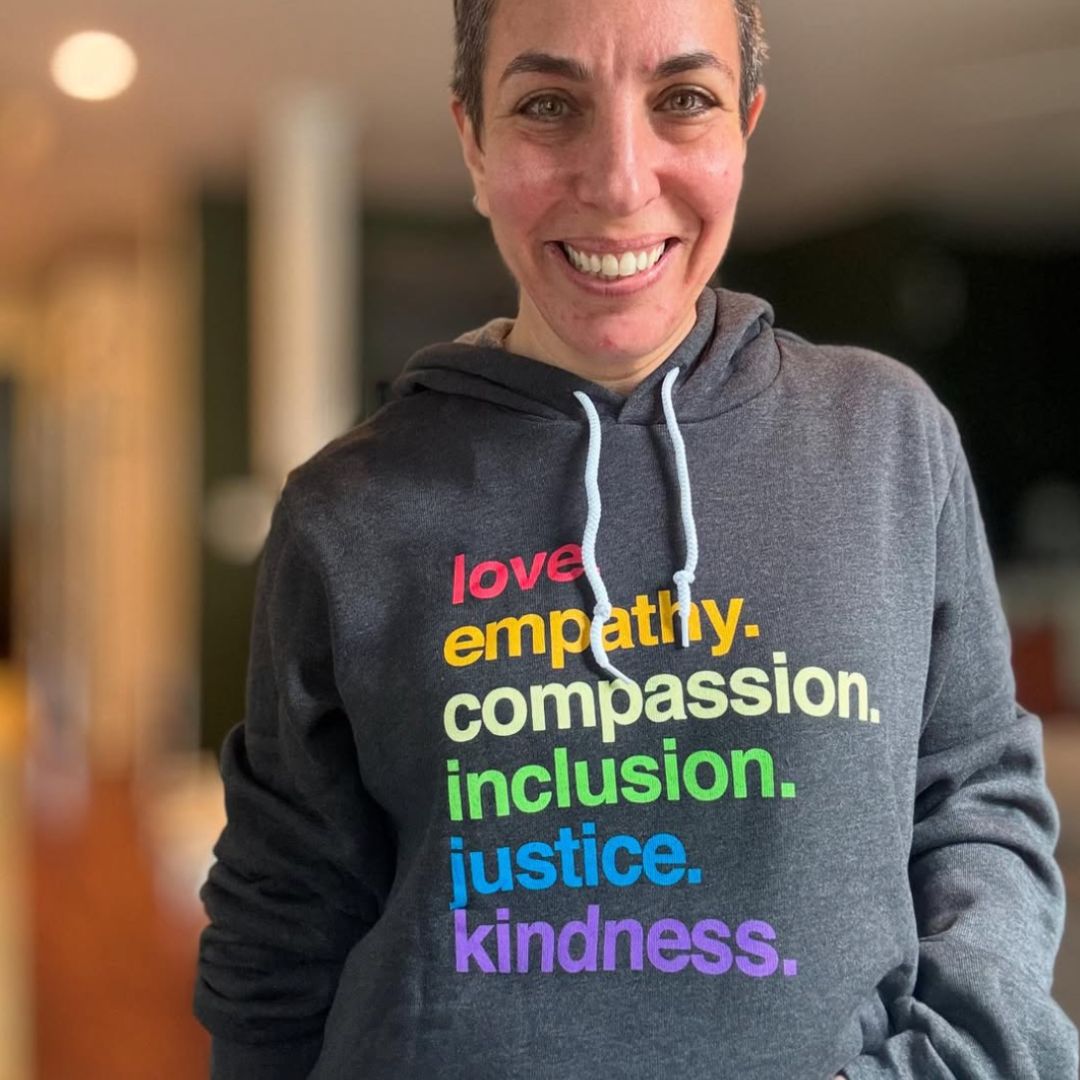 Shop 'Kindness Is' Pride Pullover Fleece | Kind Cotton- at Ruby Joy Boutique, a Women's Clothing Store in Pickerington, Ohio