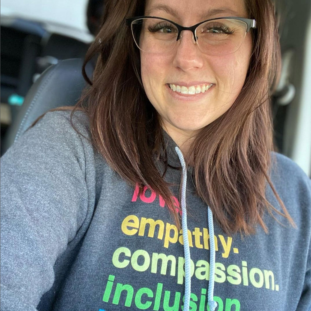 Shop 'Kindness Is' Pride Pullover Fleece | Kind Cotton- at Ruby Joy Boutique, a Women's Clothing Store in Pickerington, Ohio